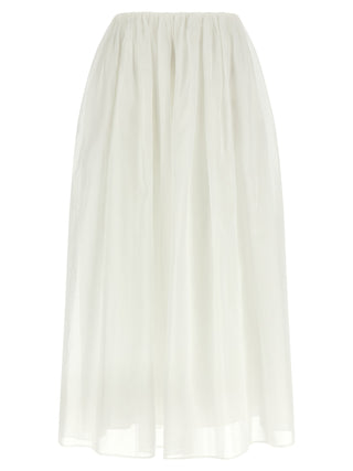 White Cotton Mini Skirt