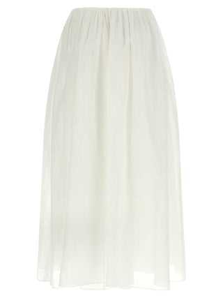 White Cotton Mini Skirt