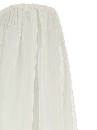 White Cotton Mini Skirt
