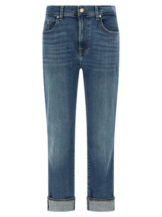 Blue Cotton Relaxed Fit Jeans