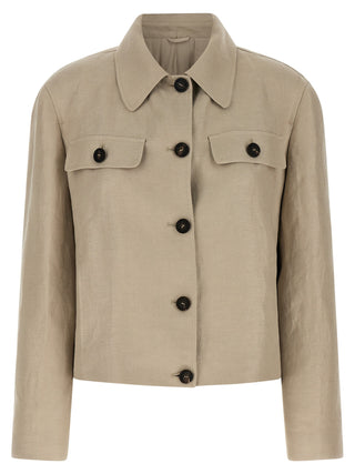 Beige Linen Blazer