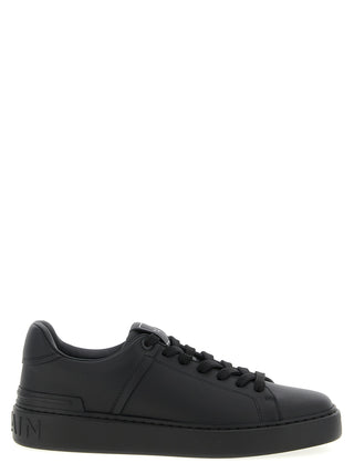 Black Calfskin Low Top Sneakers