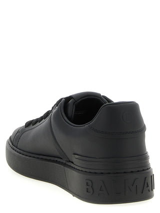 Black Calfskin Low Top Sneakers