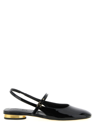 Black Calfskin Ballet Flats