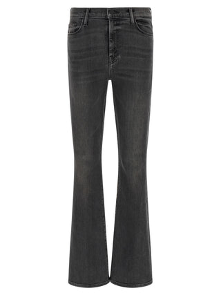 Jeans acampanados de algodón gris
