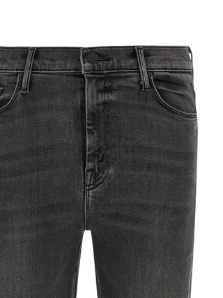 Jeans acampanados de algodón gris