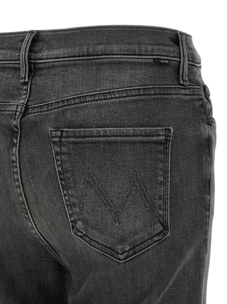 Jeans acampanados de algodón gris