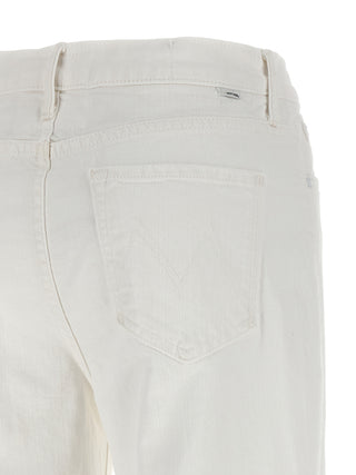 White Cotton Flared Jeans