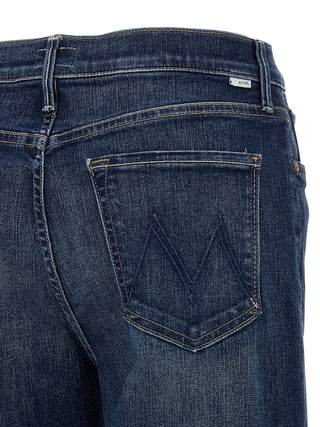 Blue Cotton Straight-Leg Jeans