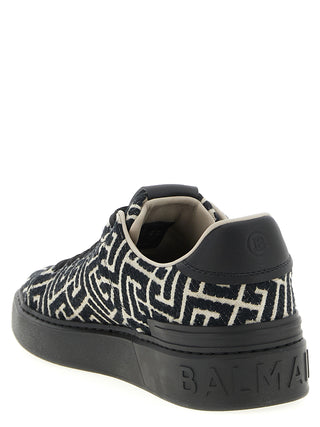 Black Cotton Sneakers