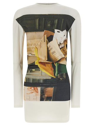 White Polyamide Cardigan