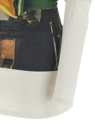 White Polyamide Cardigan