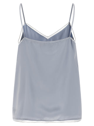 Blue Viscose Tank Tops
