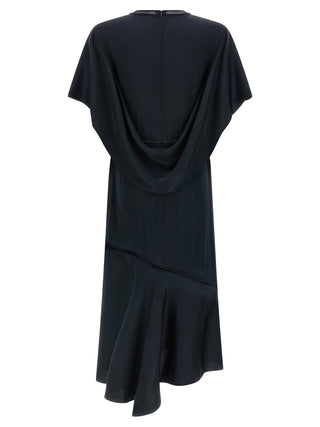 Blue Viscose Midi Dress