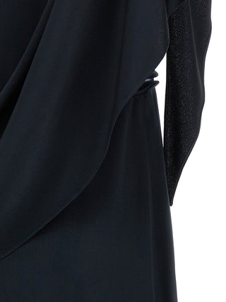 Blue Viscose Midi Dress