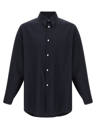 Blue Virgin Wool Blouse