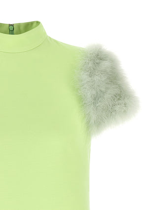 Bicolor Virgin Wool Short Dress