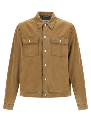 Beige Cotton Denim Jacket