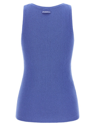 Camisetas sin mangas azules de algodón
