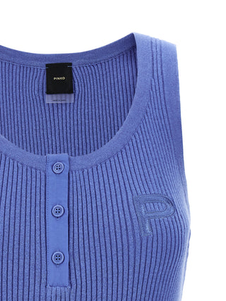 Camisetas sin mangas azules de algodón