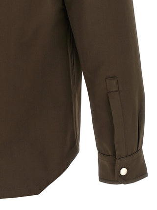 Blusa de poliéster marrón