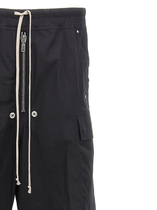 Pantalones cargo de algodón negro  