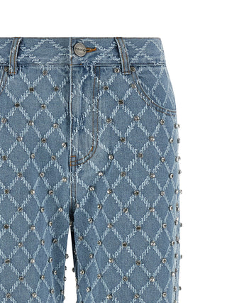Blue Cotton Jeans Denim