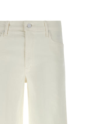 White Cotton Flared Jeans