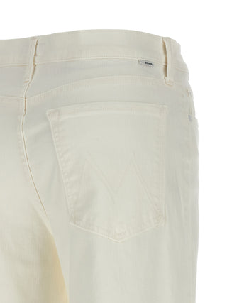 White Cotton Flared Jeans