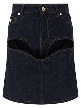 Blue Cotton Long Skirt