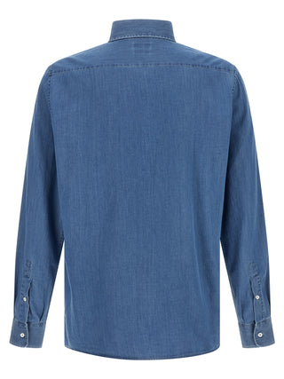 Blusa de algodón azul