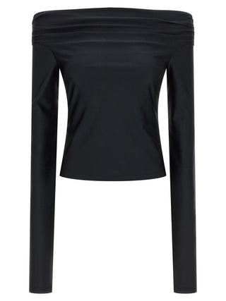 Black Polyamide Tank Tops
