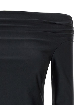 Black Polyamide Tank Tops