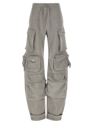 Gray Cotton Cargo Pants