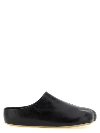 Black Calfskin Clogs