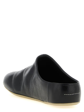 Black Calfskin Clogs