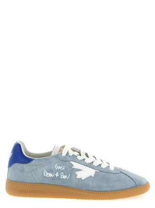 Blue Calfskin Low Top Sneakers