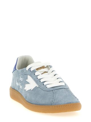Blue Calfskin Low Top Sneakers