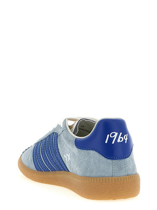 Blue Calfskin Low Top Sneakers