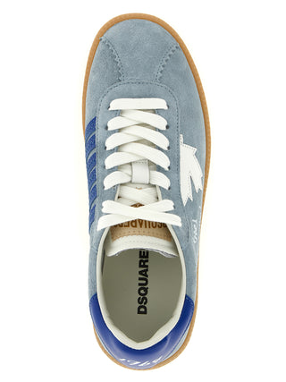 Blue Calfskin Low Top Sneakers