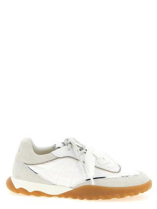 White Calfskin Athletic Sneakers