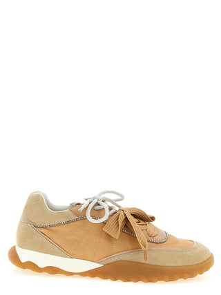 Beige Calfskin Athletic Sneakers