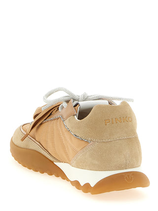 Beige Calfskin Athletic Sneakers