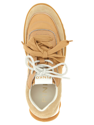 Beige Calfskin Athletic Sneakers