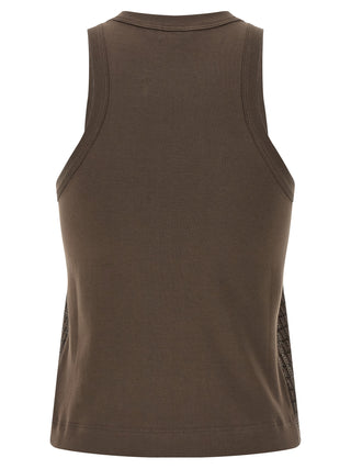Brown Cotton Tank Tops
