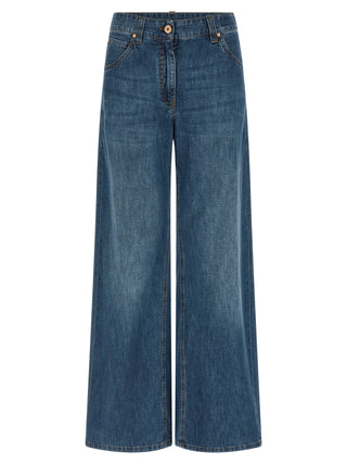 Blue Cotton Relaxed Fit Jeans