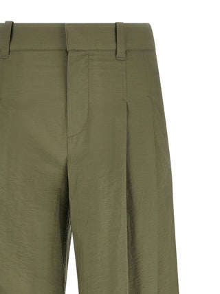 Bicolor Cotton Casual Pants