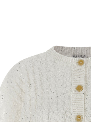 White Linen Cardigan