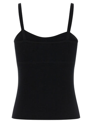 Camisetas sin mangas de lana virgen negras