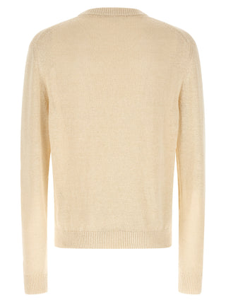 Cárdigan beige de cáñamo